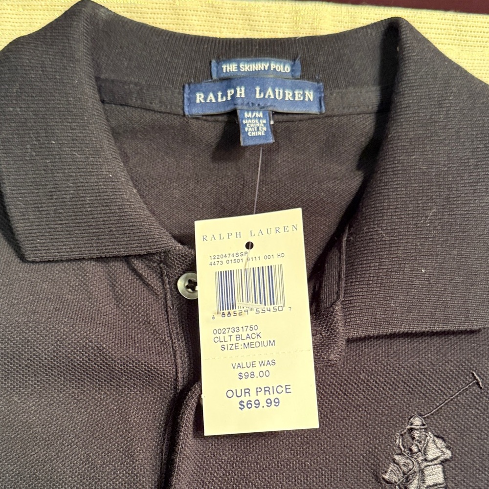 Polo by Ralph Lauren Black Polo Shirt - Picture 2 of 6